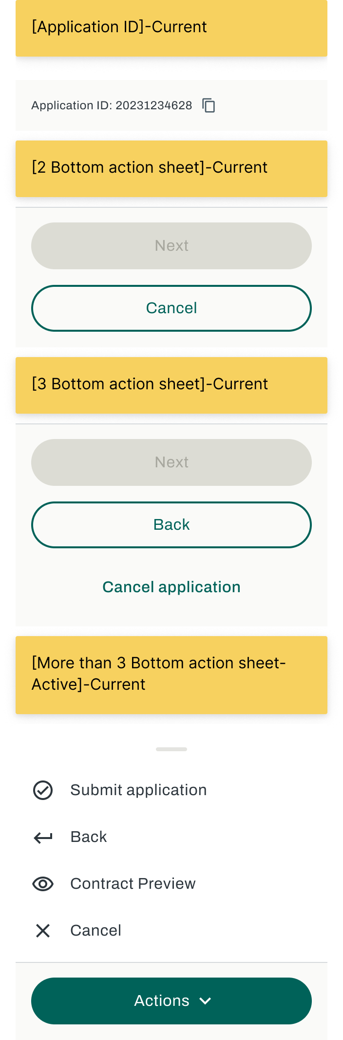 Current Stacked Buttons